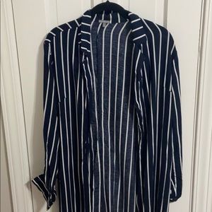 Navy pinstripe duster